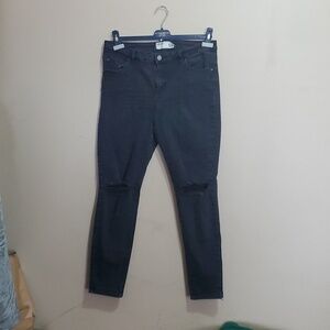 Garage high waist jegging with rips size 13